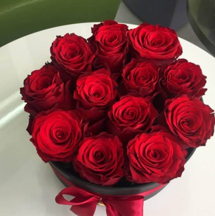 12 Imported Red Rose With Box
