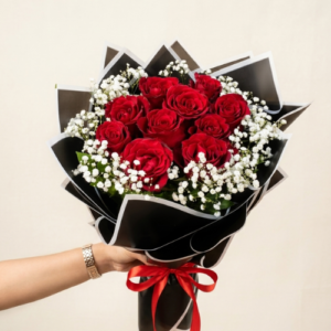 Red Rose & Gypsophila Bouquet
