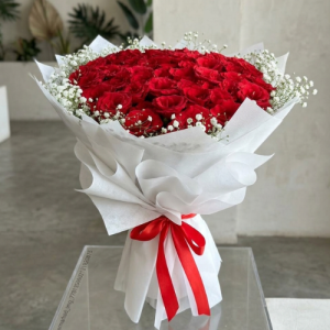 Elegant Red Rose Hand-Tied Bouquet