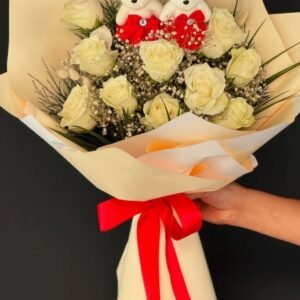 Imported flower bouquet white rose